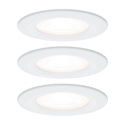 Paulmann 3 Spots Nova Rond, Ip44, Dimmable, Blanc