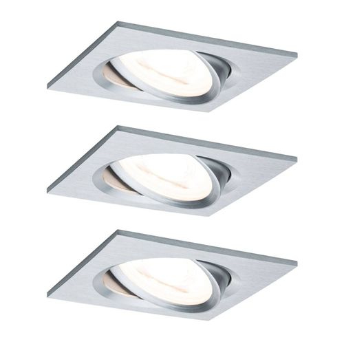 Paulmann 3 Spots Nova Coin Carré, Dimmable, Alu