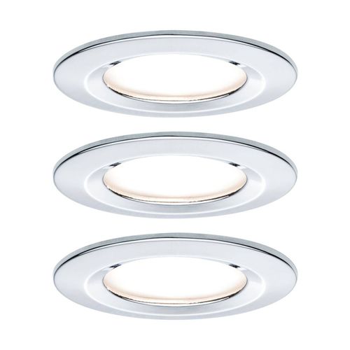Paulmann 3 Spots Nova Coin Rond Dimmable, Chromé