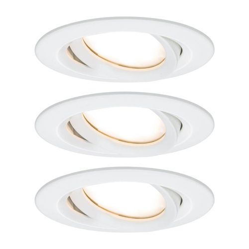 Paulmann Nova Plus Lot De 3 Spots Led Rond Blanc
