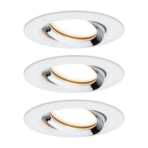 Paulmann Nova Plus 3 Spots Led Rond Blanc-Chromé