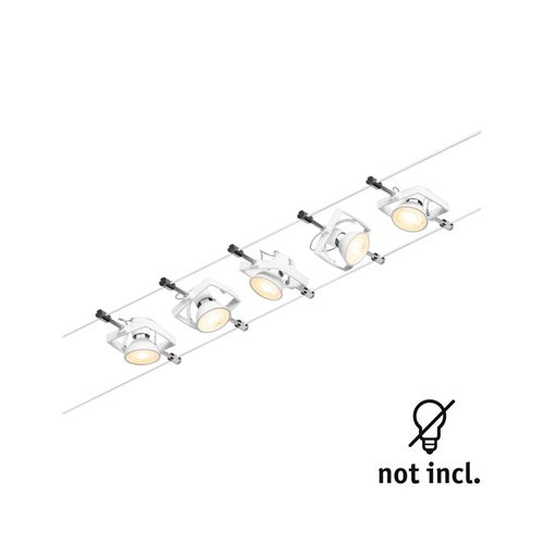 Paulmann Wire Mac Ii Système Câble 5 Lampes, Blanc