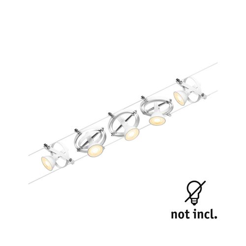 Paulmann Wire Cardan Système Câble 5 Lampes, Blanc