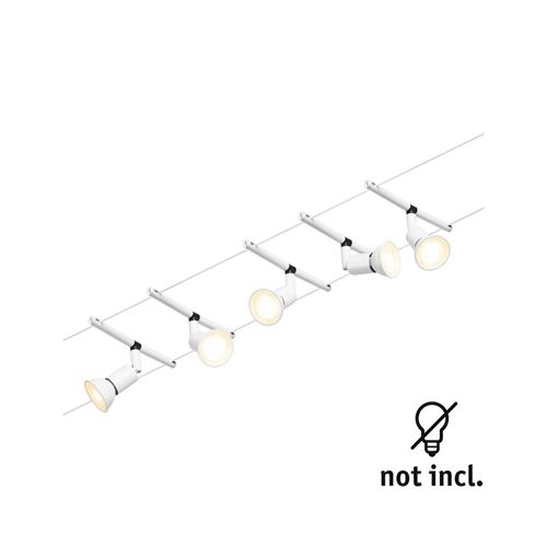Paulmann Wire Salt Système Câble 5 Lampes 5m Blanc