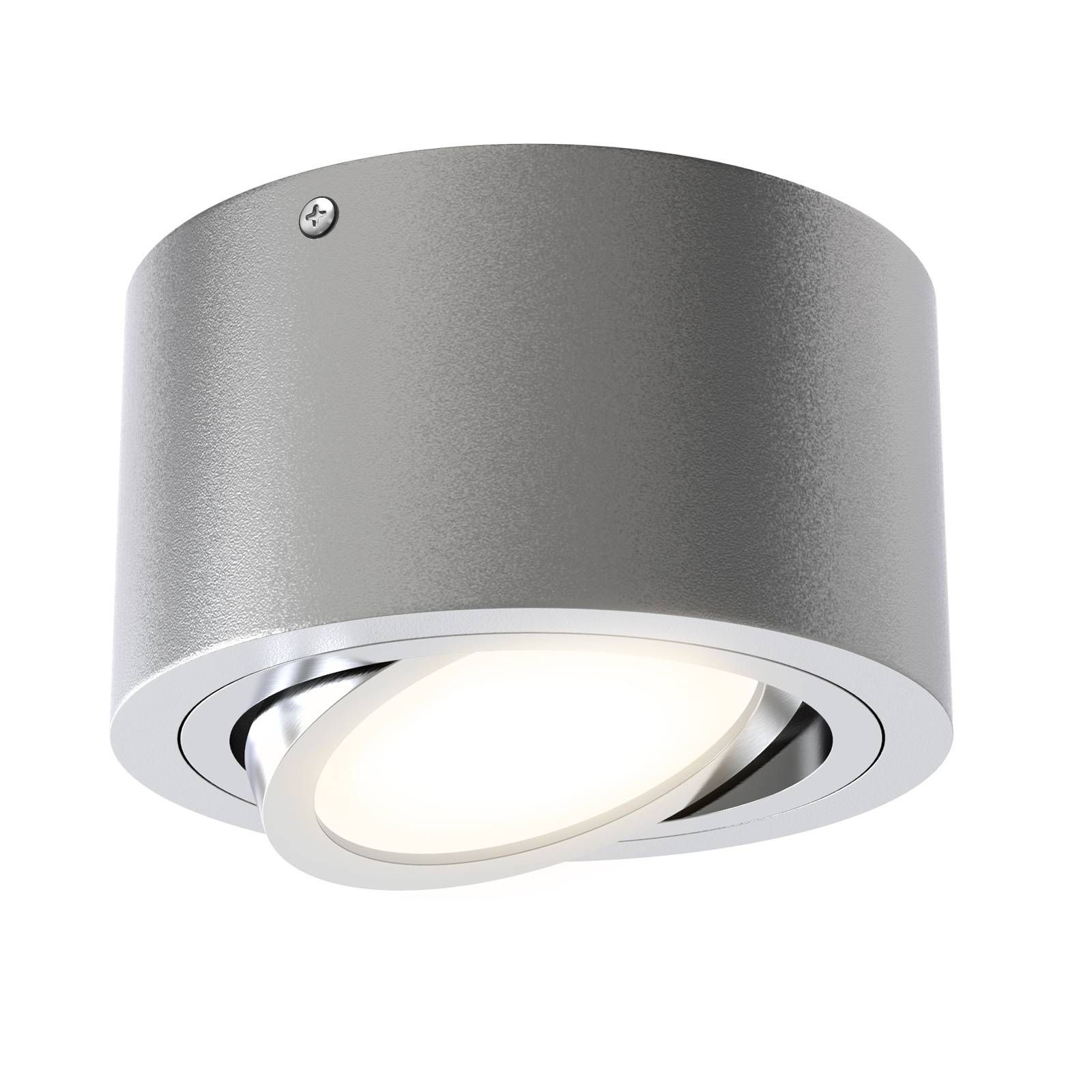 Spot pour plafond LED Tube 7121-014 en argent&eacute;