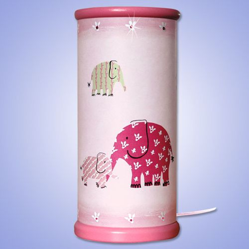 Lampe À Poser Led Elephant Magique Rose