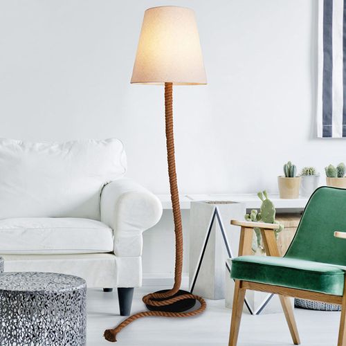 Lampadaire En Tissu Rope Avec Corde Naturelle