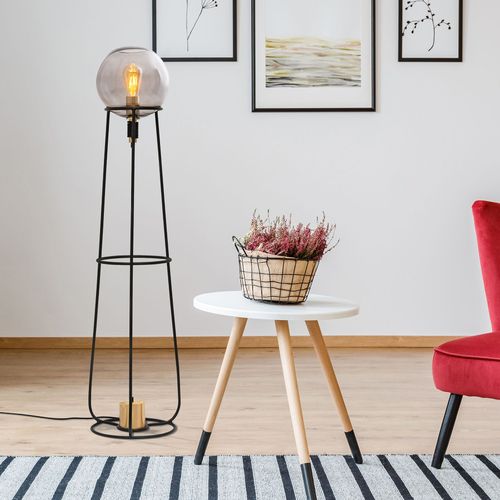 Lampadaire Stelo Avec Abat-Jour Sphère De Verre