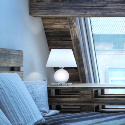 Lampe À Poser Led Luton 2 L, Cylindre Et Abat-Jour