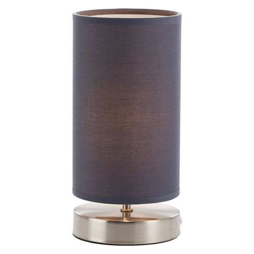 Lampe À Poser Clarie Avec Abat-Jour Tissu Gris