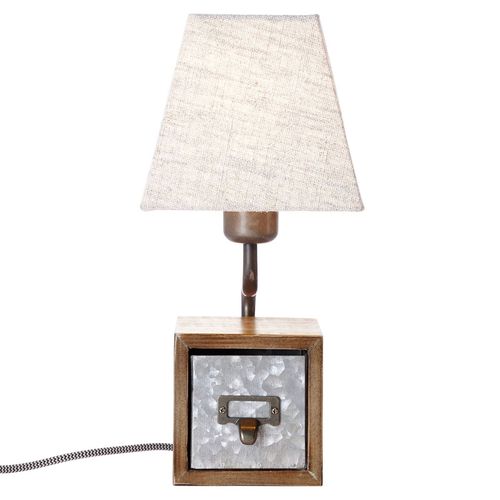 Lampe À Poser En Tissu Casket Avec Tiroir