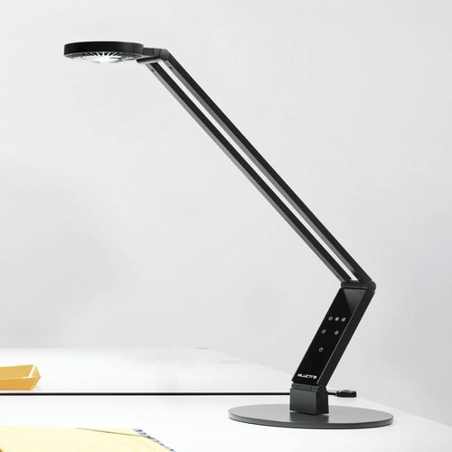 Luctra Table Radial Lampe À Poser Led Pied Noire