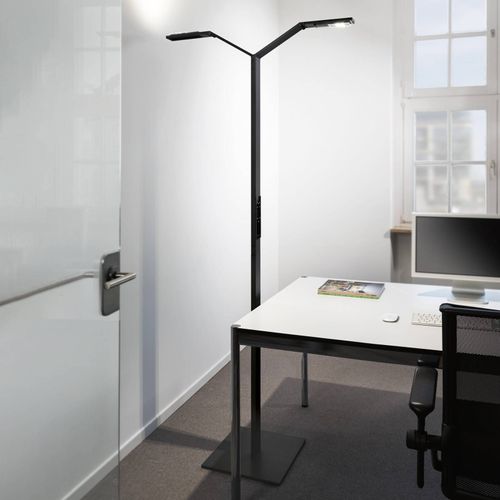 Luctra Floor Twin Linear Lampadaire Led Noir