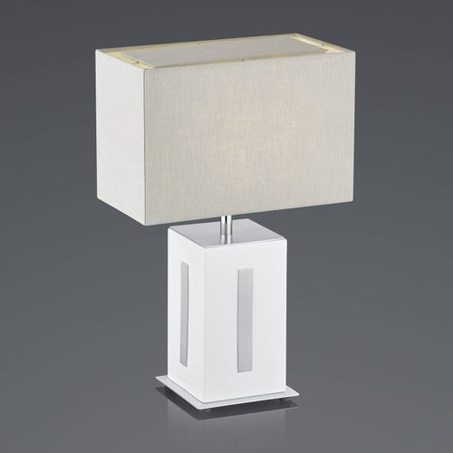 Bankamp Karlo Lampe À Poser Blanche/Grise, H47 Cm
