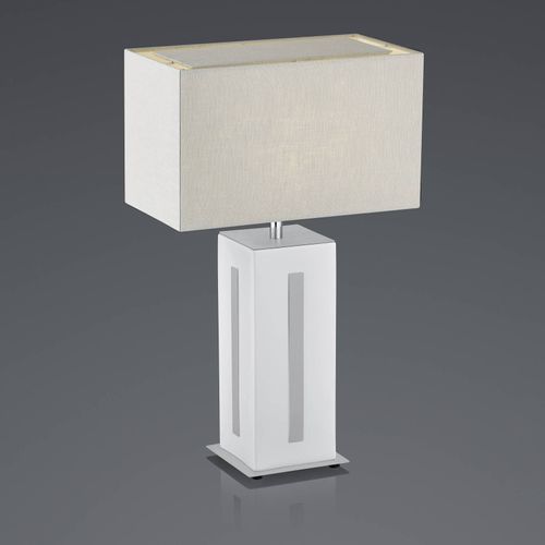 Bankamp Karlo Lampe À Poser Blanche/Grise, H56 Cm