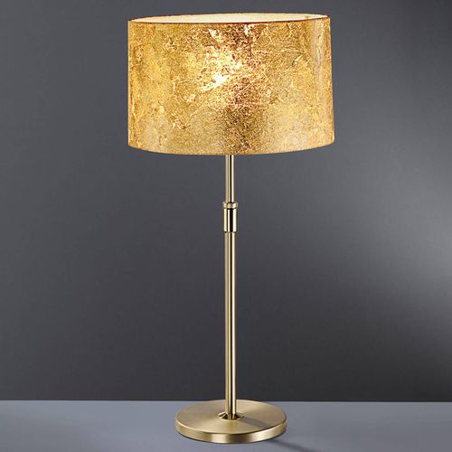 Lampe À Poser Loop Feuille D'or 55 - 75 Cm De Haut