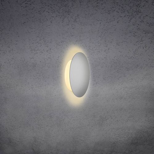 Escale Blade Applique Led, Argentée Mate, Ø 18 Cm