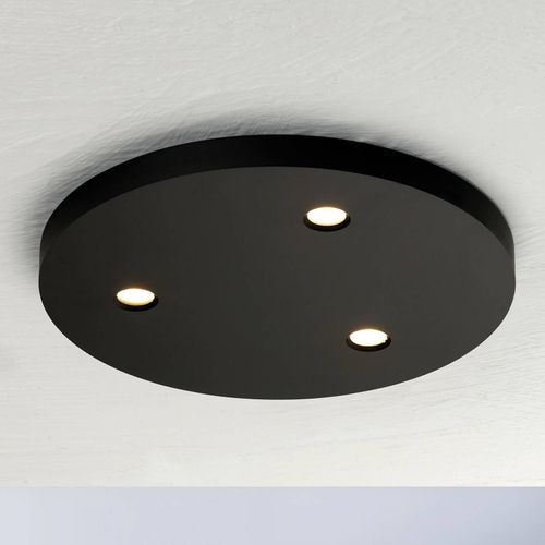 Bopp Close Plafonnier Led À 3 Lampes Rond Noir