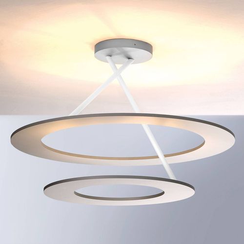 Bopp Stella Plafonnier Led 2 Anneaux Alu/Blanc