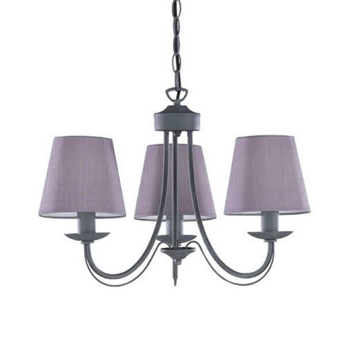 Lustre À Trois Lampes Cortez, Gris