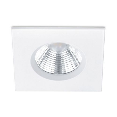 Spot Encastré Led Zagros Carré Ip65 En Blanc Mat