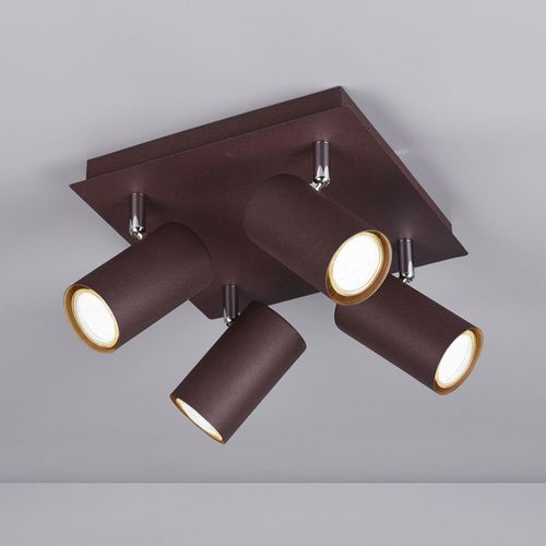 Spot Pour Plafond Marley Rouille À 4 Lampes