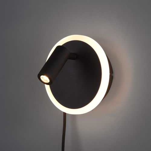 Applique Led Jordan, À 2 Lampes, Noire