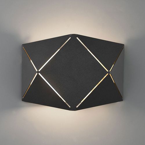 Applique Led Zandor Noire, Largeur 18 Cm