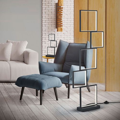 Lampadaire Led Sorrento, Noir Mat
