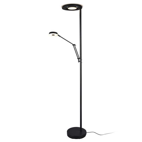 Lampadaire Indirect Led Barrie, Liseuse, Noir Mat