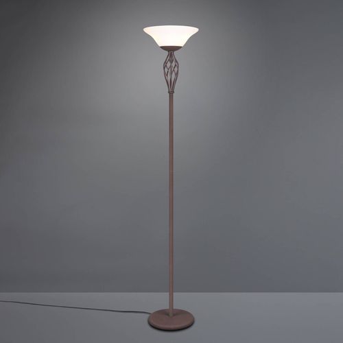 Lampadaire Rustica Interrupteur À Pied, Rouille