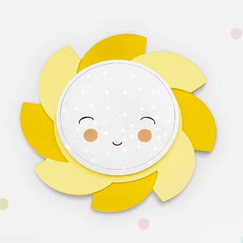 Applique Led Soleil Starlight Smile, Jaune