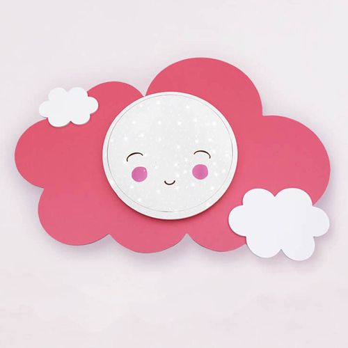 Applique Led Nuage Starlight Smile, Rose
