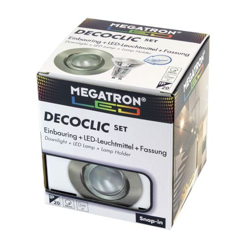Spot Encastré Led Decoclic Lot Gu10 4,5 W, Fer