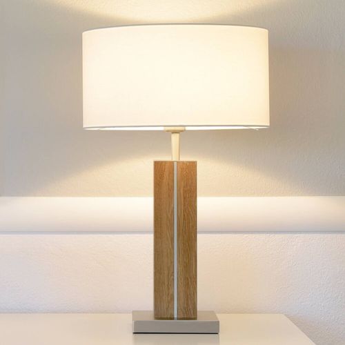 Herzblut Dana Lampe À Poser, Chêne Huilé 56 Cm