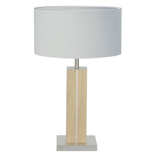 Herzblut Dana Lampe Table Chêne Nat. Blanche 56 Cm