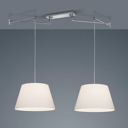 Helestra Certo Suspension Conique 2 Lampes Blanche