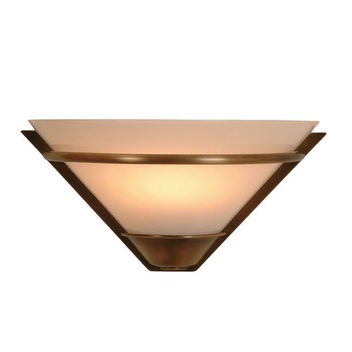 Applique Anno 1900 En Verre Opale Et Laiton Bruni