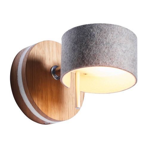 Applique Led Frits En Bois De Chêne Et Feutre