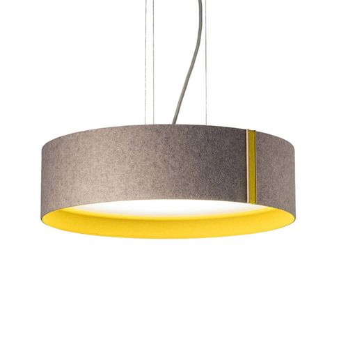 Suspension Led Larafelt M, Ø43cm, Gris/Curry