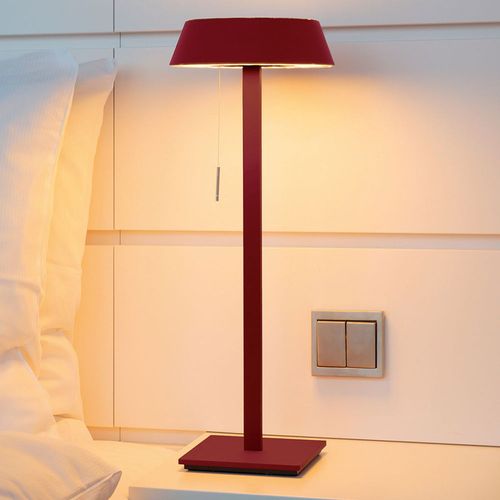 Oligo Glance Lampe À Poser Led Rouge Mate