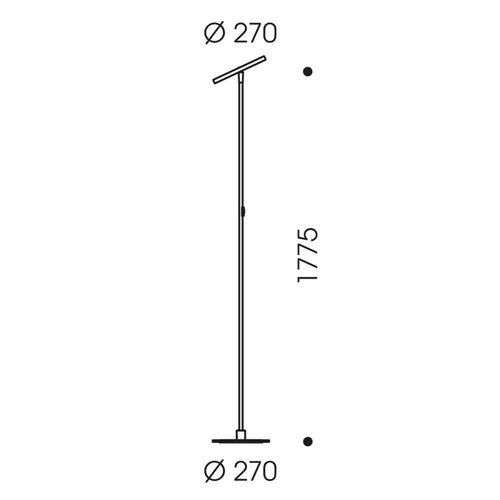 Oligo Decent Max Lampadaire Led Aluminium Brossé