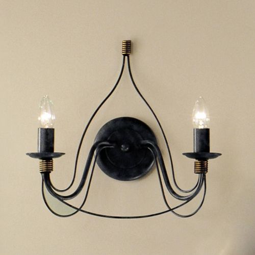 Applique Filo À 2 Ampoules, Bleu Noir