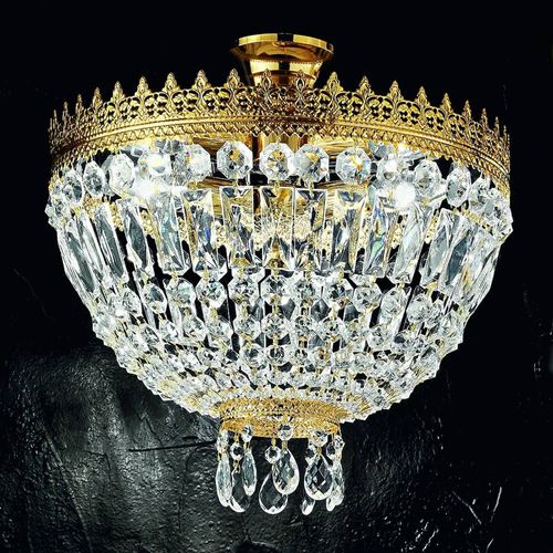 Plafonnier Cupola Doré 24 Carats