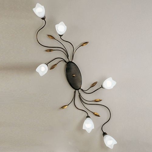 Plafonnier Floral Campana À 6 Lampes