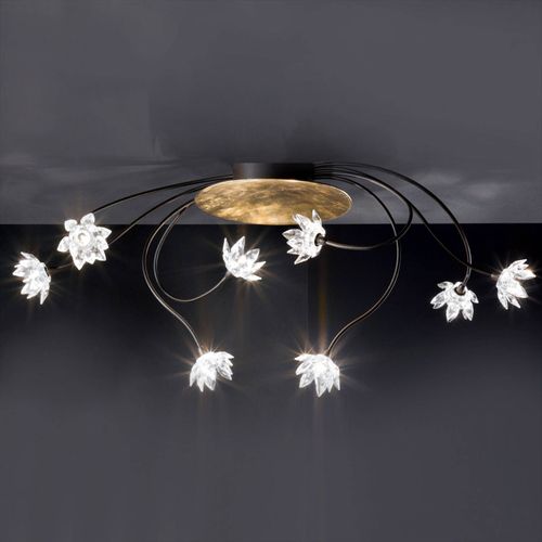 Plafonnier Floral Fiorella À 8 Lampes Clair