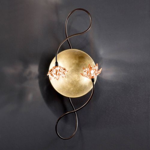 Applique Florale Fiorella À 2 Lampes Ambre