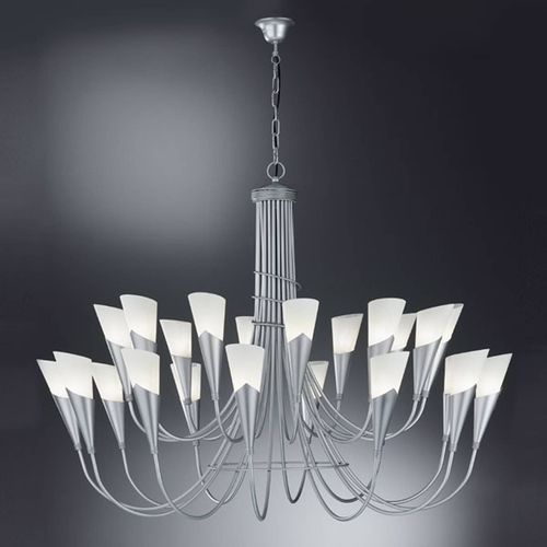 Lustre Campagnola À 24 Lampes Argenté