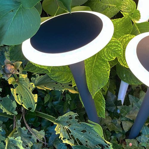 Potelet Led Bermuda Avec Piquet Noir Gris