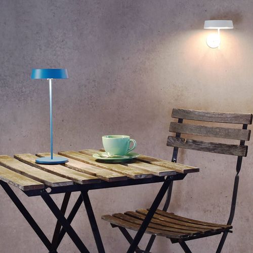 Lampe À Poser Led Miram Batterie, Dimmable, Bleue